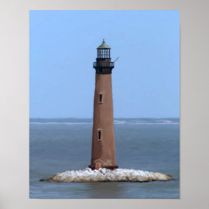 Poster phare de sable insulaire