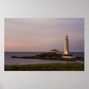 Poster Phare de St.Marys, baie de Whitley