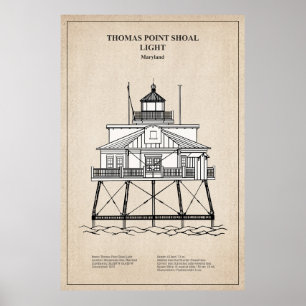 Poster Phare de Thomas Point Shoal - Maryland - SBD