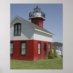 Poster Phare déplacé sur le rivage à Douglas près de 2