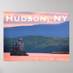 Poster Phare d'Hudson Athens - Lumière de la ville d'Huds
