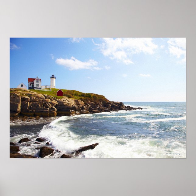 Poster Phare du Cap Neddick "Nubble" dans le Maine (Devant)