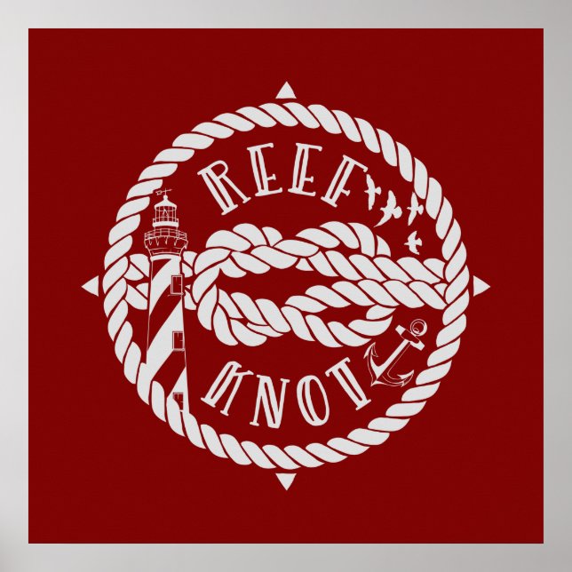 Poster Phare du noeud de récif (Devant)