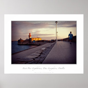 Poster Phare est de pilier, Laoghaire brun grisâtre,