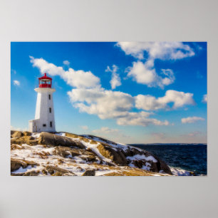 Poster Phare   Hiver À Peggy'S Cove, Nouvelle-Écosse