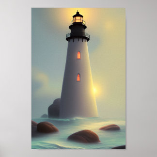 Poster Phare Ocean Seaside Art