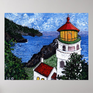 Poster Phare principal de Heceta