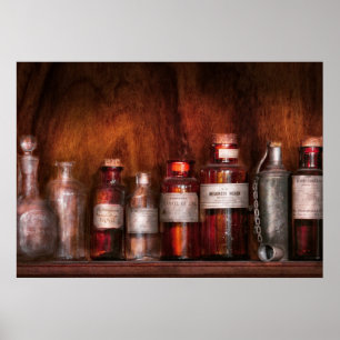 Poster Pharmacie - Fluides fantaisie du pharmacien