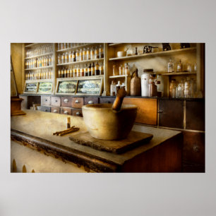 Poster Pharmacie - la source de mon mal de tête