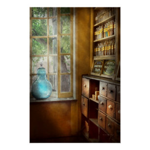 Poster Pharmacie - Le globe de vitrine