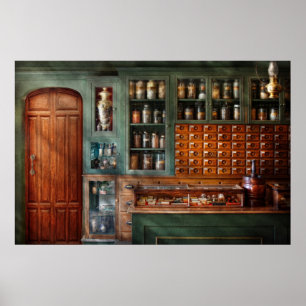 Poster Pharmacie - médecine - remèdes pharmaceutiques