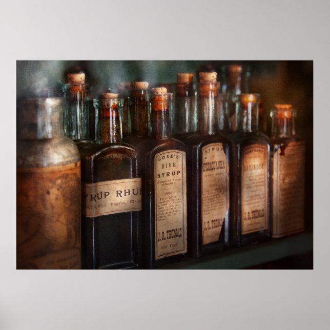 Poster Pharmacie - Sélection de sirops (Devant)
