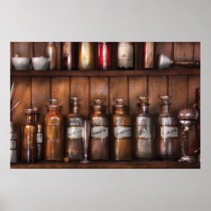 Poster Pharmacien - Dans un laboratoire de pharmacien