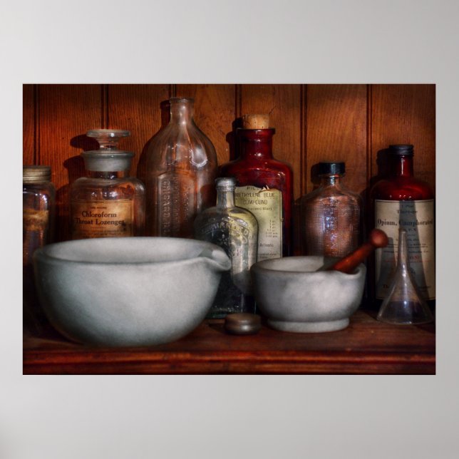 Poster Pharmacien - Médecine pour tousser (Devant)