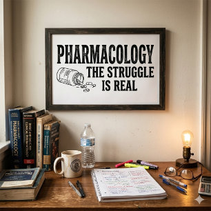 Poster Pharmacologie Le Combat Est Réel Drôle Pharmacie