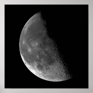 POSTER PHASES DE LA LUNE, DEMI-LUNE. PHOTO 4 DE 5.