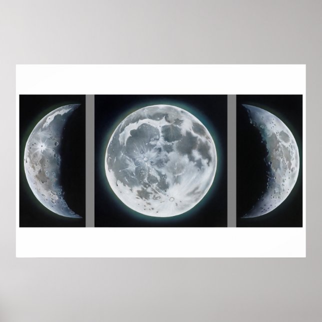Poster Phases de lune (Devant)