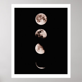 Poster Phases de lune Art mur - Décor de maison céleste
