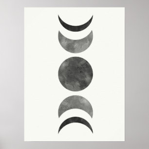 Poster Phases de lune minimalistes