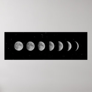Poster Phases et étoiles de la lune