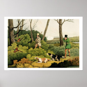 Poster 'Pheasant Shooting', pub. par Thomas McLean, 1820