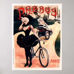 Poster PHEBUS BICYCLES France Paris PAL Jean Paleologu