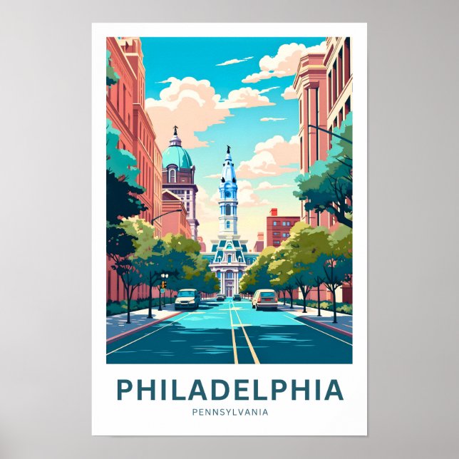 Poster Philadelphia Pennsylvanie Imprimer (Devant)