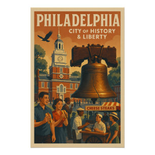 Poster Philadelphie - Cité de l'Histoire et de la Liberté