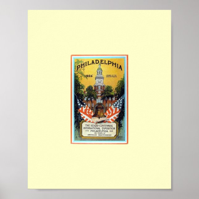 Poster Philadelphie Exposition 1926 Vintage (Devant)