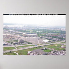 Poster Philadelphie PA Veterans Stadium Vue aérienne
