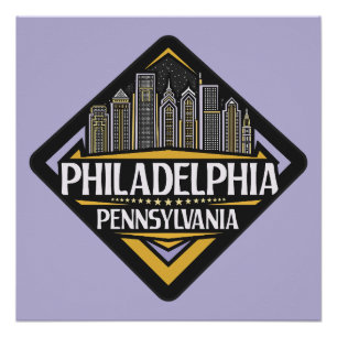 Poster Philadelphie Pennsylvanie