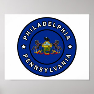 Poster Philadelphie Pennsylvanie