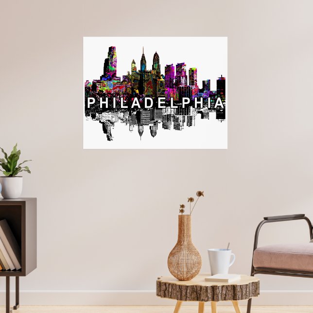 Poster Philadelphie, Pennsylvanie en graffiti (Salon 3)