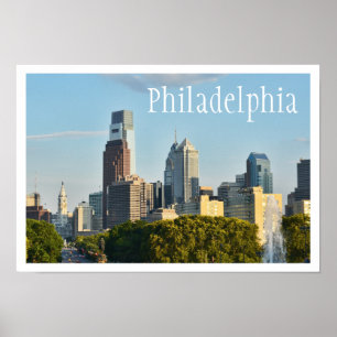 Poster Philadelphie, Pennsylvanie Skyline
