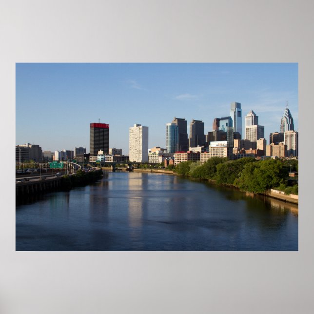 Poster Philadelphie Skyline 3 (Devant)