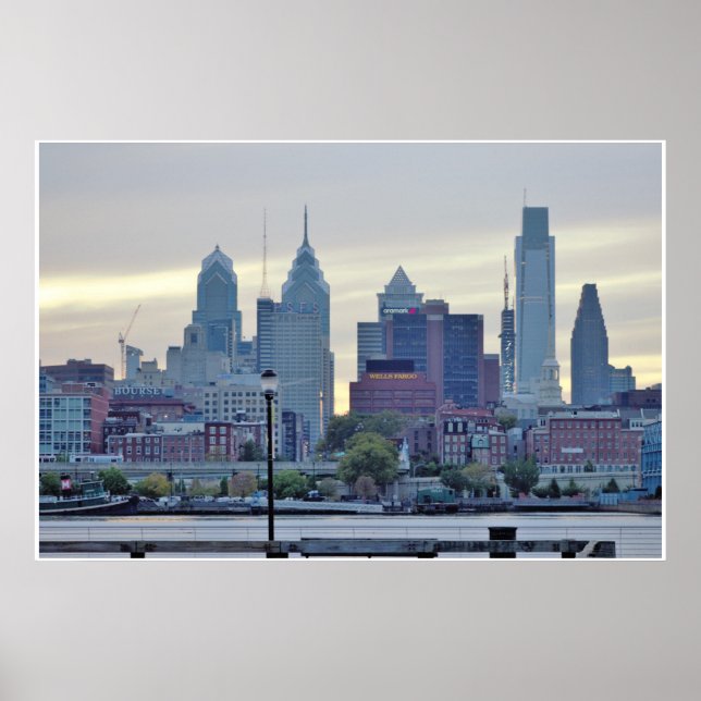 Poster Philadelphie Skyline Photo (Devant)