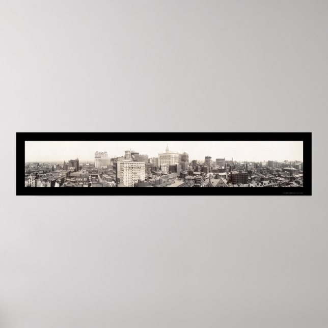Poster Philadelphie Skyline Photo 1913 (Devant)