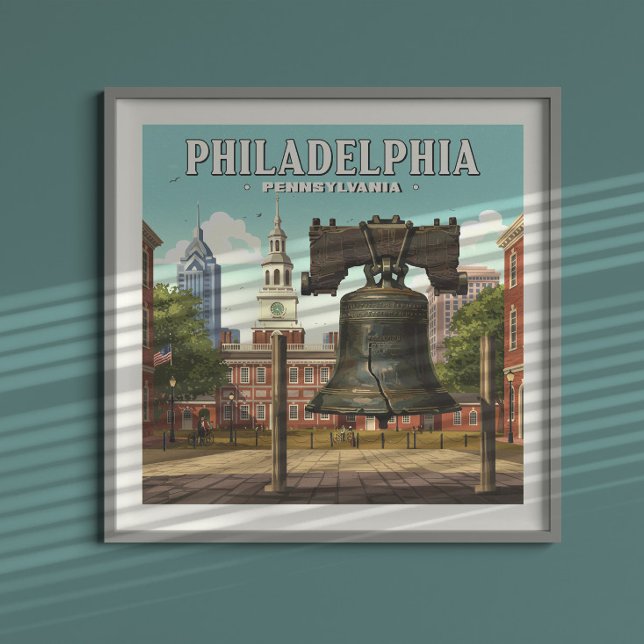 Poster Philadelphie vintage Pennsylvanie (Créateur téléchargé)