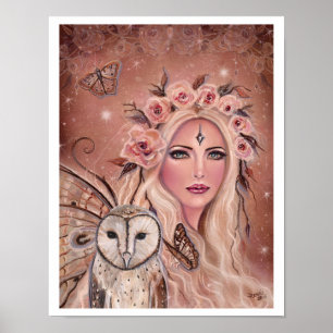 Poster Philantha avec hibou par Renee Lavoie
