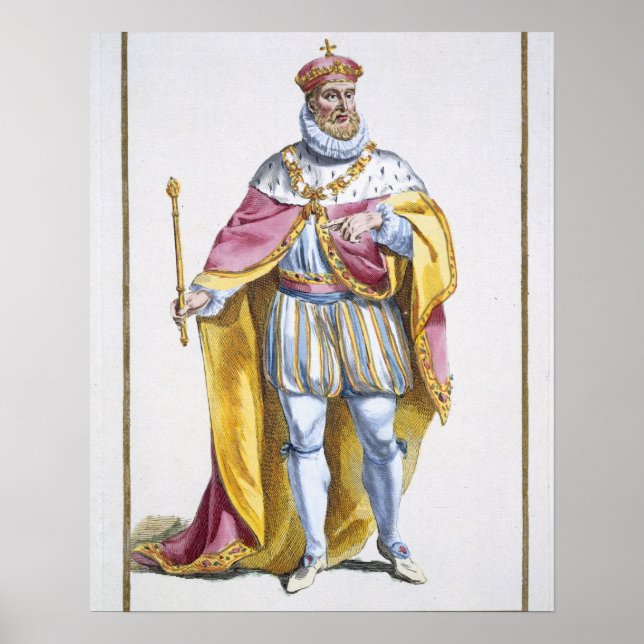 Poster Philippe II (1527-98) Roi d'Espagne de 'Receuil de (Devant)