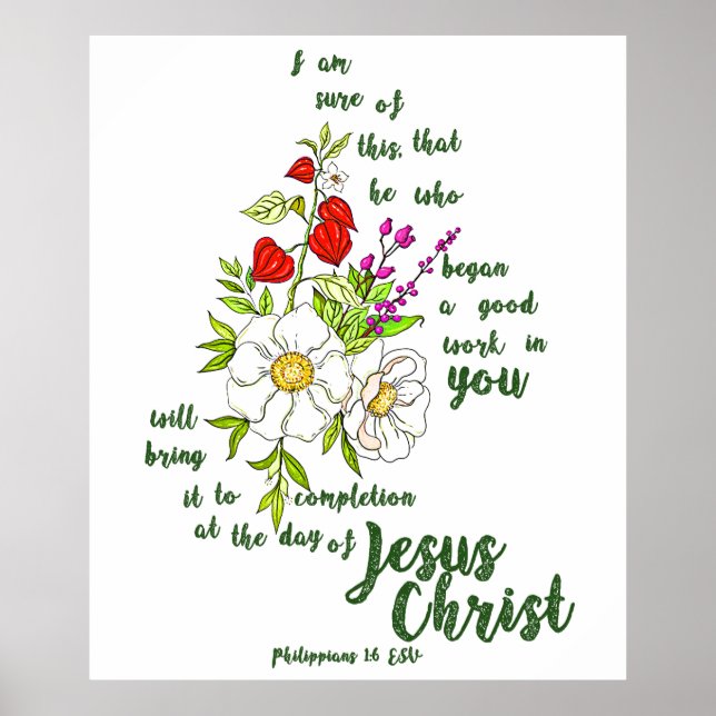 Poster Philippiens 1:6 (Devant)