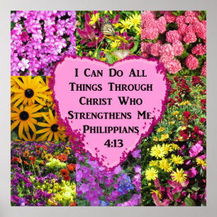 POSTER PHILIPPIENS 4:13 SCRIPTURE VERSE