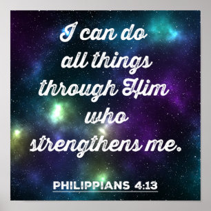 Poster Philippiens 4:13 Verset Biblique