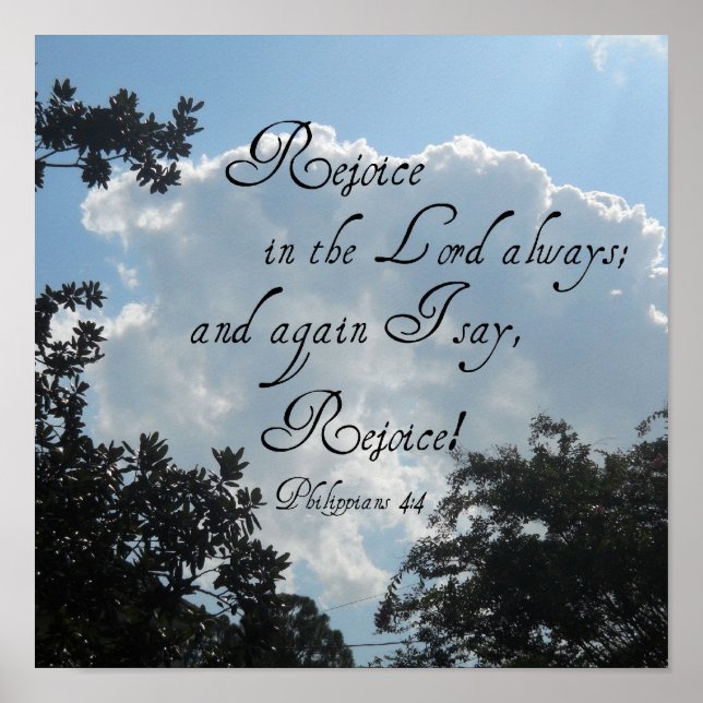 Poster Philippiens 4:4 (Devant)