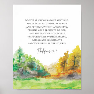Poster Philippiens 4:6-7 Ne vous inquiétez pas pour rien
