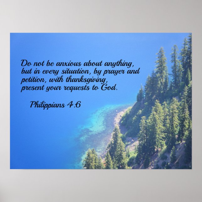 Poster Philippiens 4:6 Ne vous inquiétez pas de quoi que  (Devant)