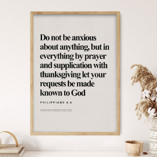 Poster Philippiens 4:6, Verset Biblique, Bible Moderne, É