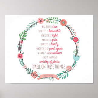 Poster Philippiens 4:8