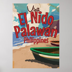 Poster Philippines, El Nido, Palawan Travel poster.