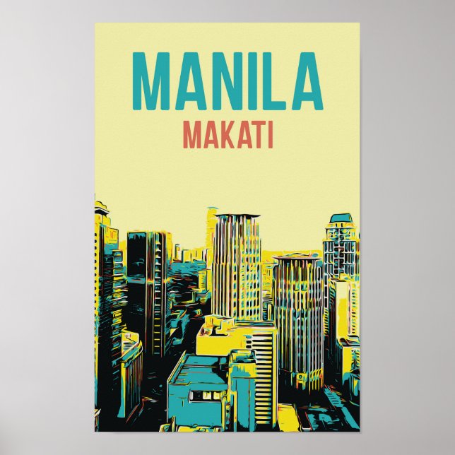 Poster Philippines, Metro Manila, Ville de Makati (Devant)